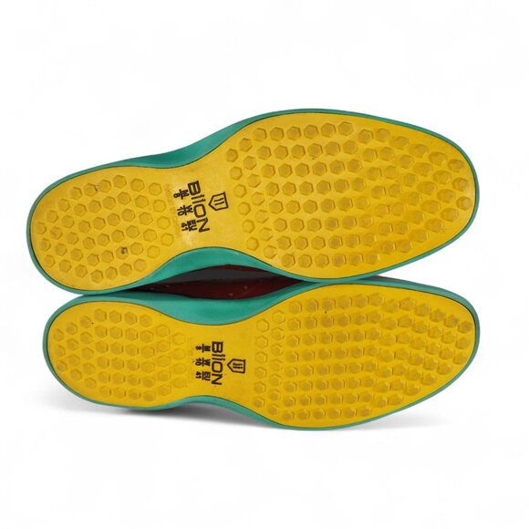 Biion Spikeless Rubber Wingtip Slip-on Golf Shoes Men's 8 Women's 10 Burgundy - Picture 8 of 11